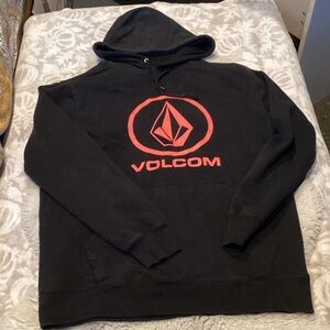 Volcom Black Hoodie with Iconic Emblem EUC
